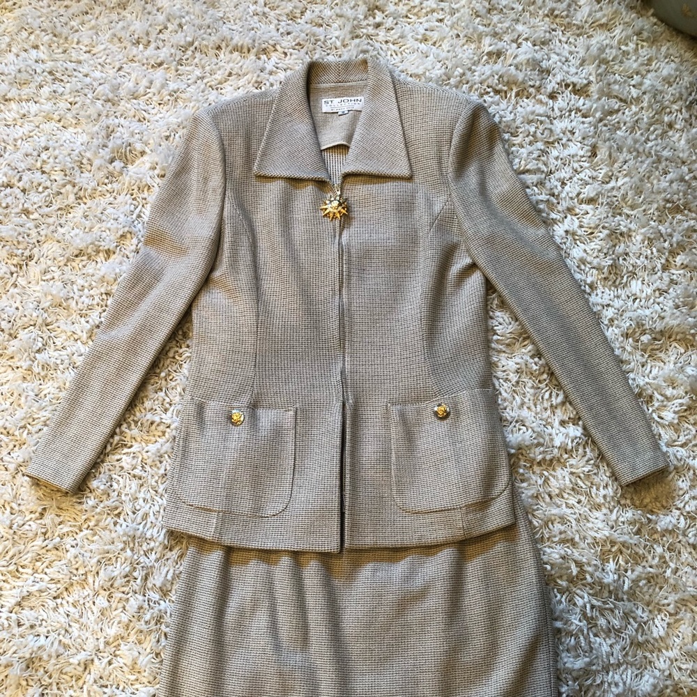 St John Starburst Knit Suit